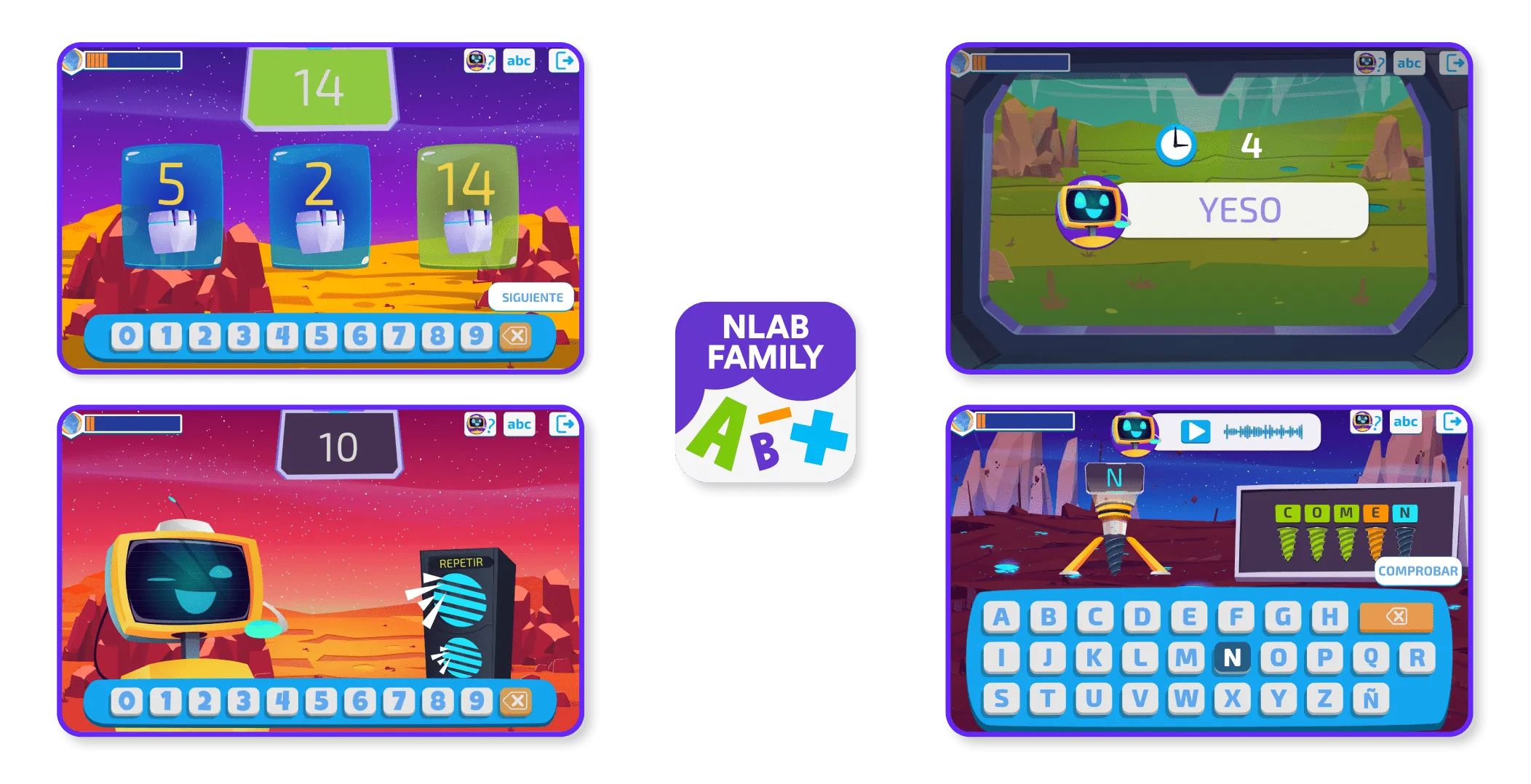 NeurekaLab intervention activities on a tablet