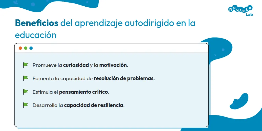 Beneficios del aprendizaje autodirigido: curiosidad y motivación, resolución de problemas, pensamiento crítico y resiliencia
